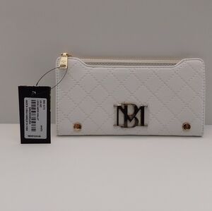 NWT Badgley Mischka White Long Cards Wallet BM-4172